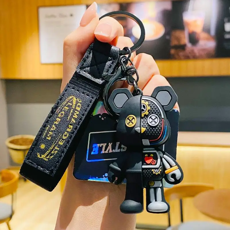 Cartoon Simple Mechanical Bear Cute Niche Doll Keychain Chain Bag Personalized Small Pendant Accessory Keychain Decorative Gifts - Image 5