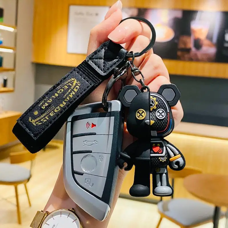 Cartoon Simple Mechanical Bear Cute Niche Doll Keychain Chain Bag Personalized Small Pendant Accessory Keychain Decorative Gifts - Image 4