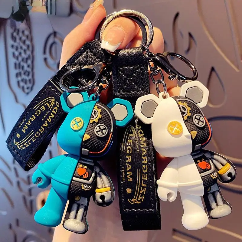Cartoon Simple Mechanical Bear Cute Niche Doll Keychain Chain Bag Personalized Small Pendant Accessory Keychain Decorative Gifts - Image 2